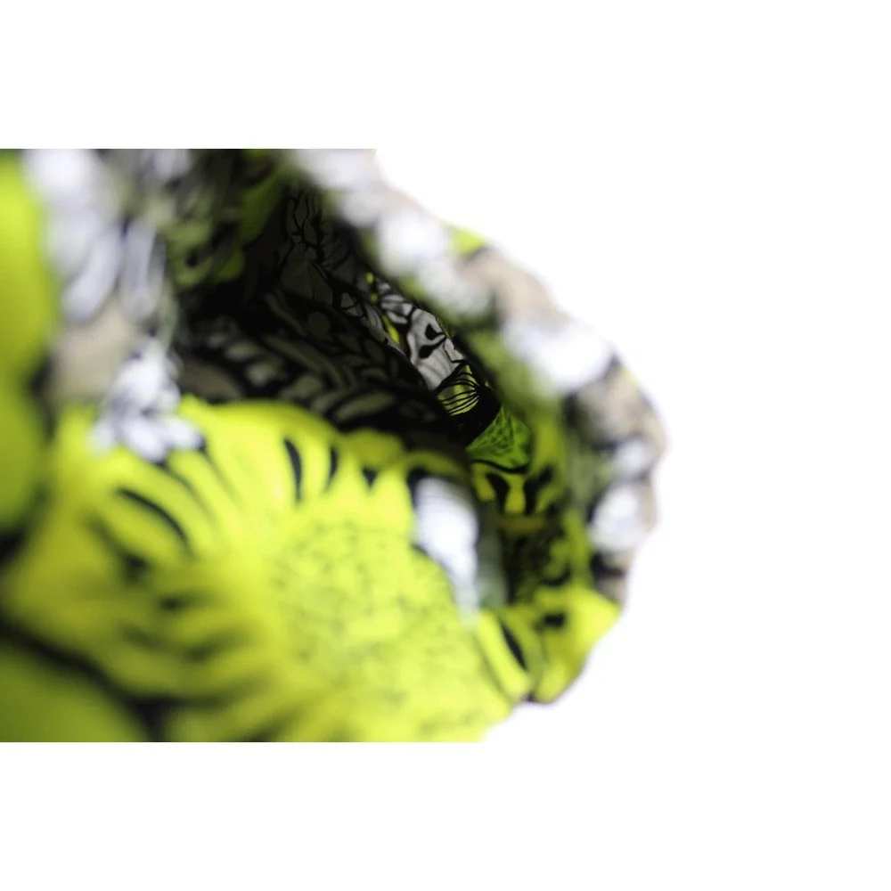 Vera Bradley Lemon Parfait Quilted Flat Iron Travel Case Eyeglass Pouch Floral